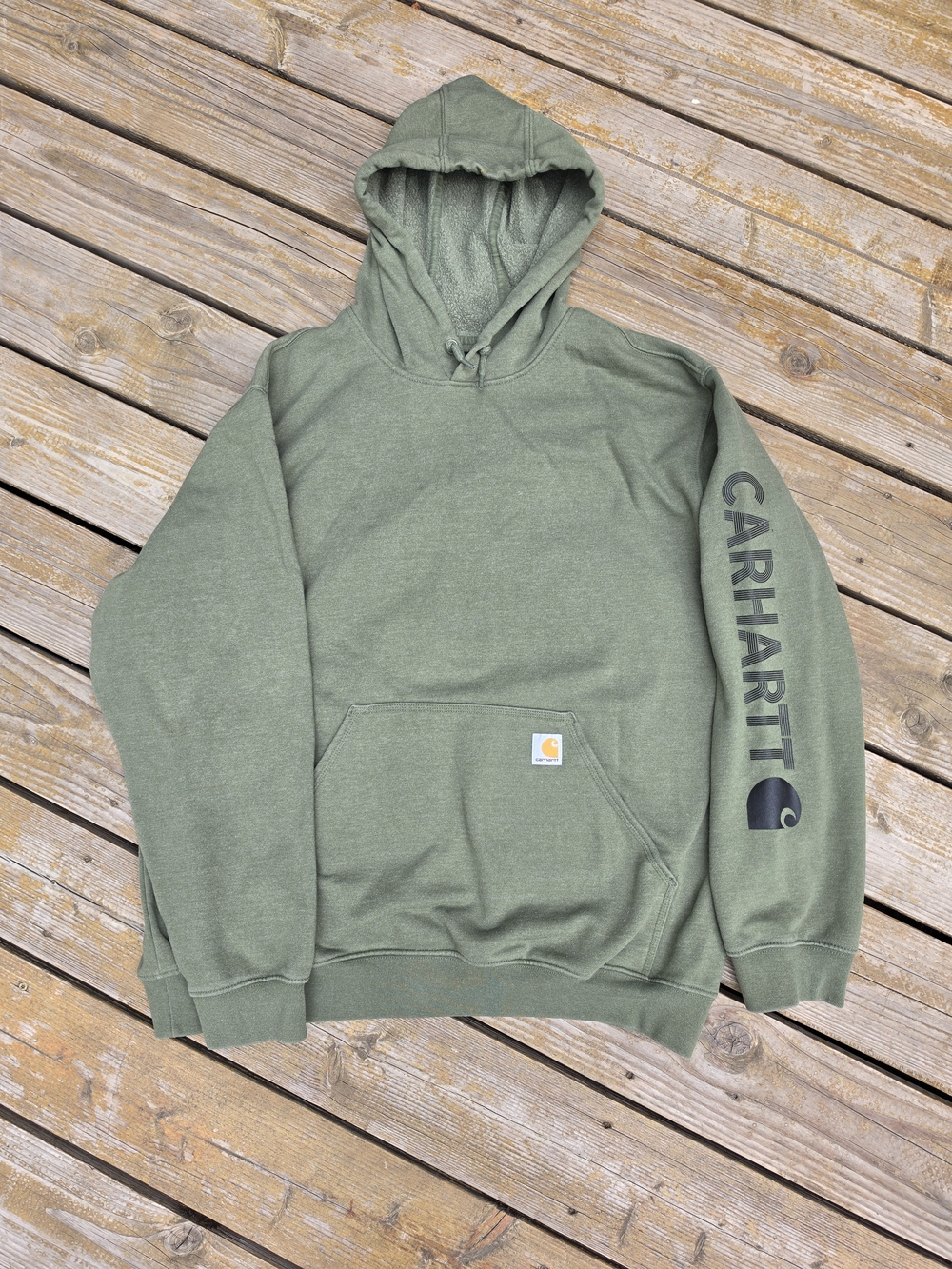 Carhartt Men's Olive Green Hooded Sweatshirt 2XL